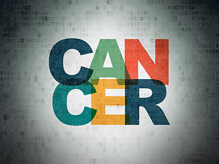 Image showing Medicine concept: Cancer on Digital Data Paper background