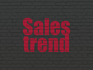 Image showing Marketing concept: Sales Trend on wall background