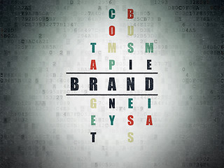 Image showing Advertising concept: Brand in Crossword Puzzle