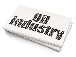 Image showing Industry concept: Oil Industry on Blank Newspaper background