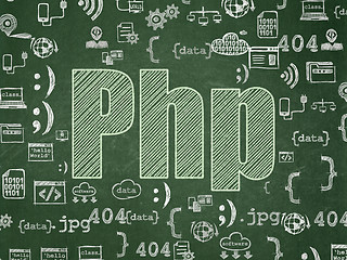 Image showing Software concept: Php on School board background