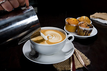 Image showing Pouring Coffee