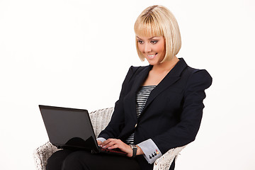 Image showing Young Woman With Notebook