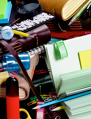 Image showing Background of Stationery Items