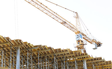 Image showing crane at construction site