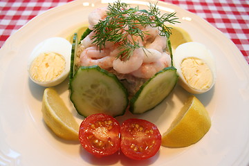 Image showing Sandwich with shrimps