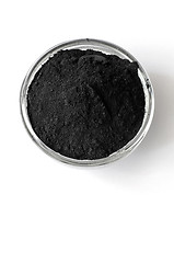 Image showing Activated charcoal powder