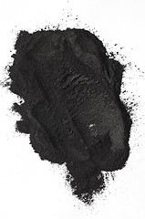 Image showing Activated charcoal powder