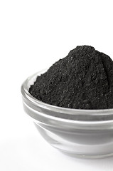 Image showing Activated charcoal powder