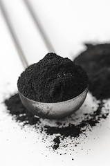 Image showing Activated charcoal powder