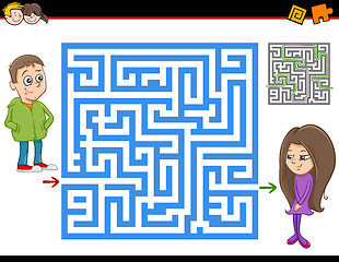 Image showing maze or labyrinth activity game