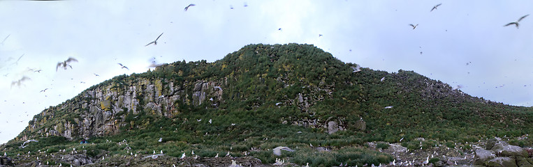 Image showing Geological structure of Earth 2. Rock in Pacific ocean (Aleutian Islands) - volcanic origing, composed of basalts