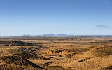 Image showing Grassland and slopes at Iceland