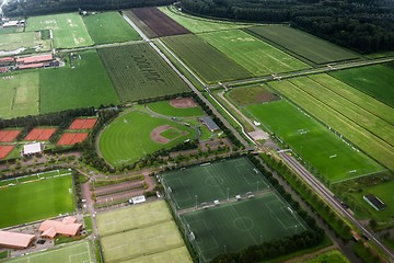 Image showing Green terrian aerial view