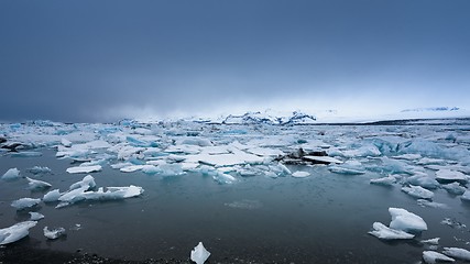 Image showing Icebergs at glacier lagoon 