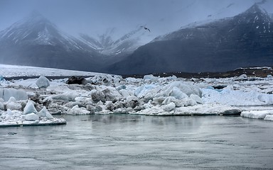 Image showing Icebergs at glacier lagoon 