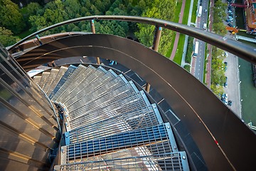 Image showing Industrial staircase going up