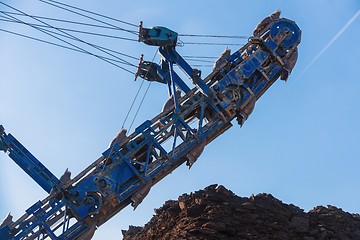 Image showing Large excavator machine in the mine