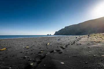 Image showing Beach near Vik Iceland