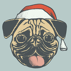 Image showing Pug dog vector illustration