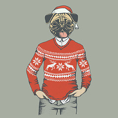 Image showing Pug dog vector illustration