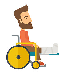 Image showing Man in a wheelchair