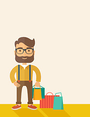 Image showing Man who go shopping.