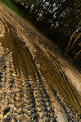 Image showing Dirty broken rural road 