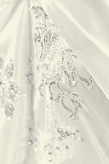 Image showing Beautiful wedding dress detail