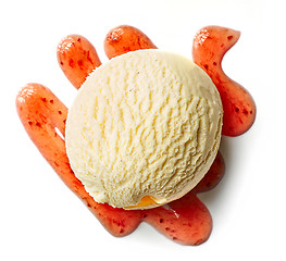 Image showing vanilla ice cream ball