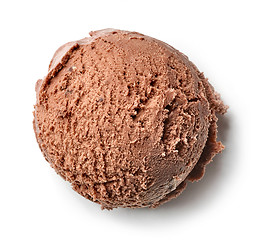 Image showing chocolate ice cream ball