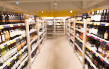 Image showing liquor store blurred background