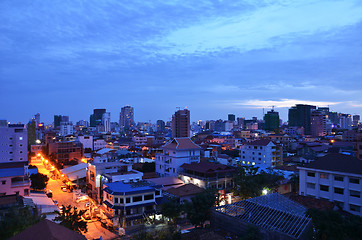 Image showing Phnom Penh Town during twilight time