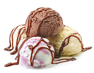 Image showing various ice cream balls