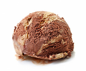 Image showing chocolate and peanut ice cream ball