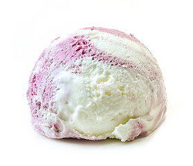 Image showing vanilla and blueberry ice cream ball