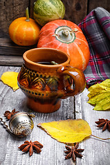 Image showing Still life autumn tea party