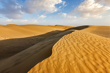 Image showing Sand dunes in desert