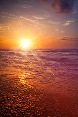 Image showing Ocean sunset