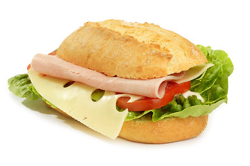 Image showing Ham cheese sandwich