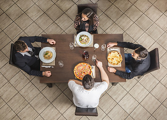 Image showing Friends at a Restaurant