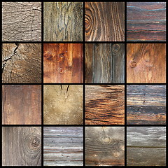 Image showing set of wooden planks textures