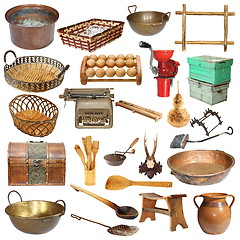 Image showing isolated set of vintage objects