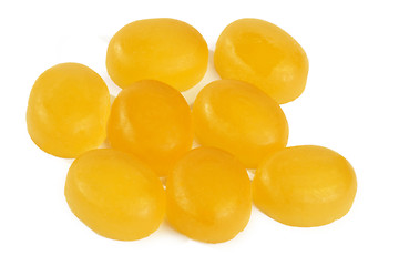 Image showing Yellow cough drops