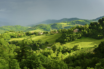 Image showing Stormy landscae near Urbino