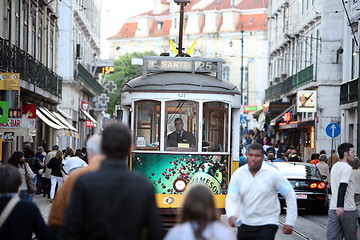 Image showing EUROPE PORTUGAL LISBON TRANSPORT FUNICULAR TRAIN