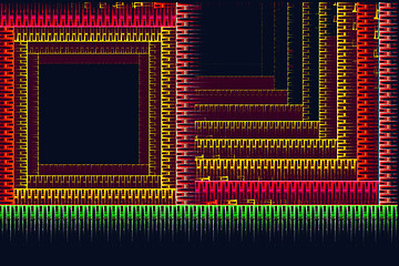 Image showing A fractal image: the virtual window and the stairs.