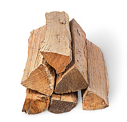 Image showing Pile of firewood sight along