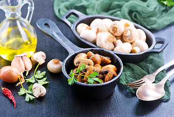 Image showing fried mushrooms