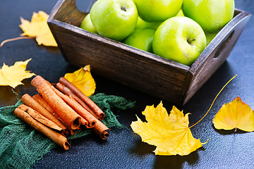 Image showing apples and cinnamon